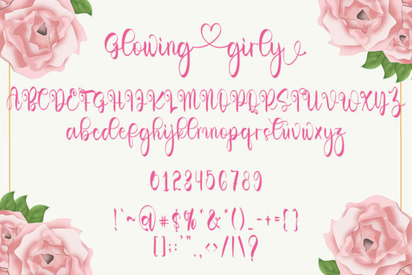 Glowing Girly Font Poster 5