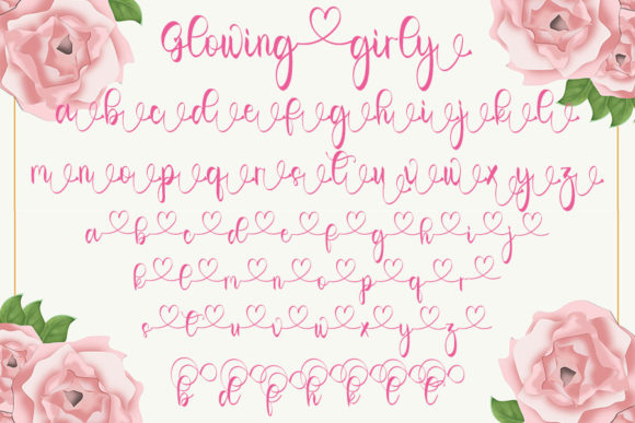 Glowing Girly Font Poster 6