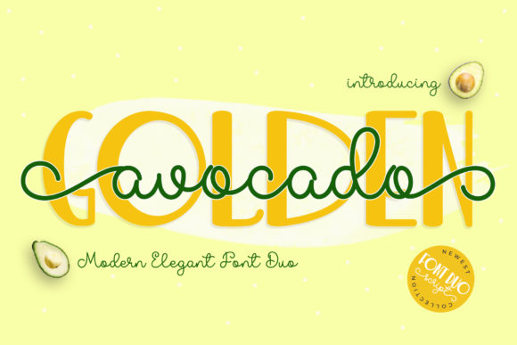Golden Avocado Font Poster 1