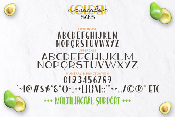 Golden Avocado Font Poster 11