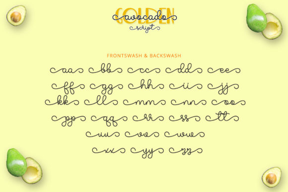 Golden Avocado Font Poster 13