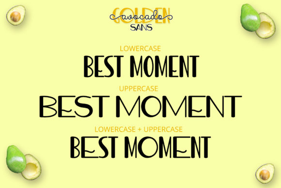 Golden Avocado Font Poster 3