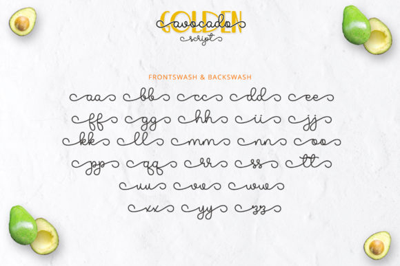 Golden Avocado Font Poster 10