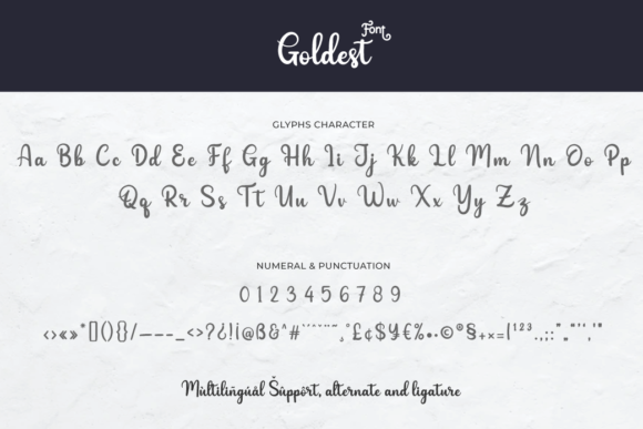 Goldest Font Poster 10