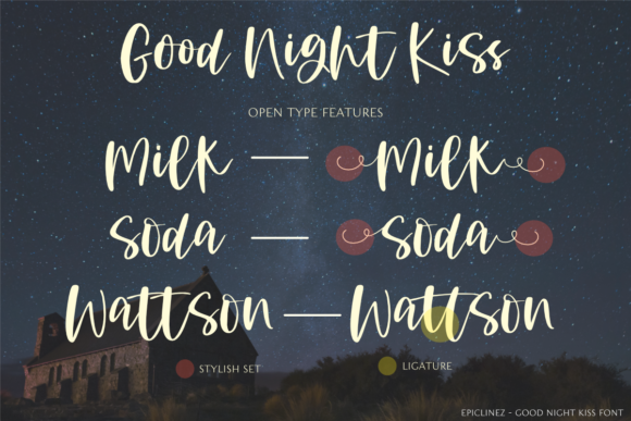 Good Night Kiss Font Poster 7
