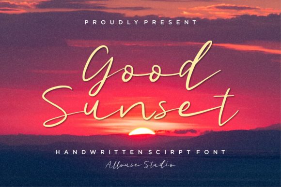 Good Sunset Font Poster 1