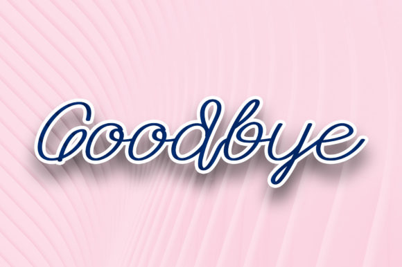 Goodbye Font Poster 1
