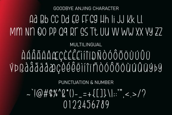 Goodbye Anjing Font Poster 8