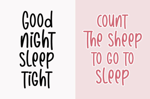 Goodnight Sleep Tight Font Poster 4