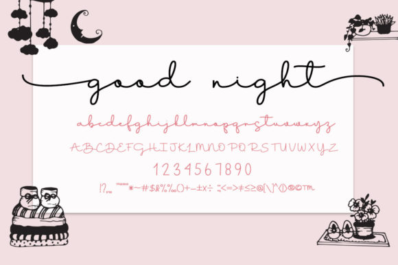 Goodnight Sleep Tight Font Poster 7