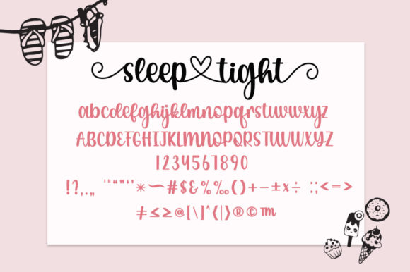 Goodnight Sleep Tight Font Poster 9