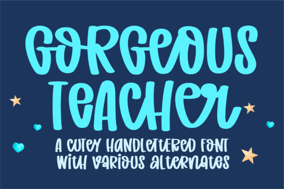 Gorgeous Teacher Font Poster 1
