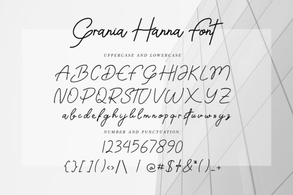 Grania Hanna Font Poster 8