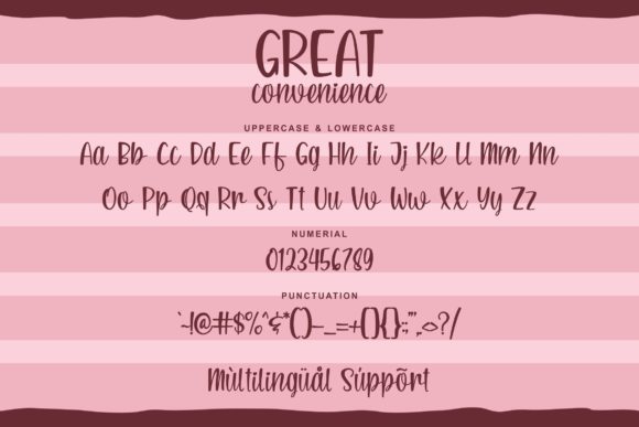 Great Convenience Font Poster 7