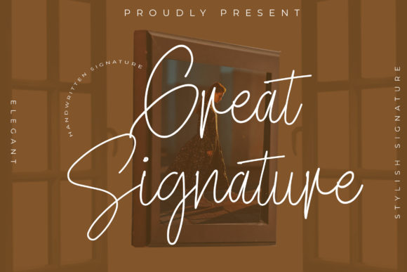 Great Signature Font Poster 1