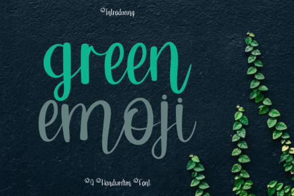 Green Emoji Font Poster 1