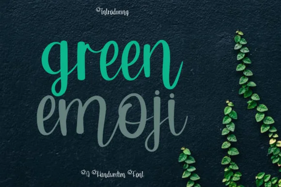 Green Emoji Font Green Emoji Font Poster 1