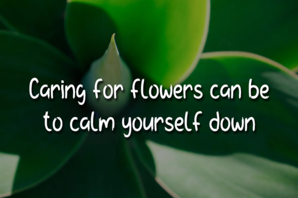 Green Flower Font Poster 2
