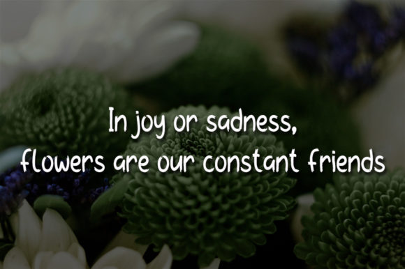 Green Flower Font Poster 3