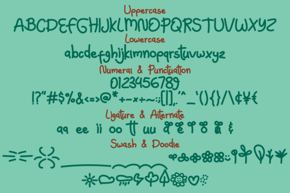 Green Kids Font Poster 6