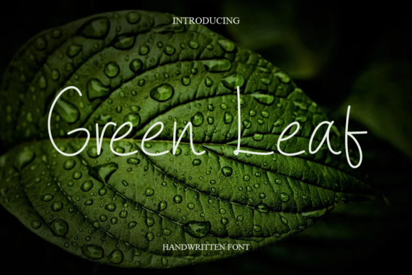 Green Leaf Font Poster 1