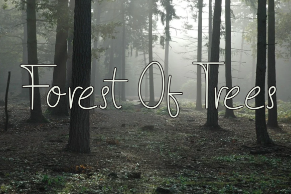 Green Leaf Font Poster 4