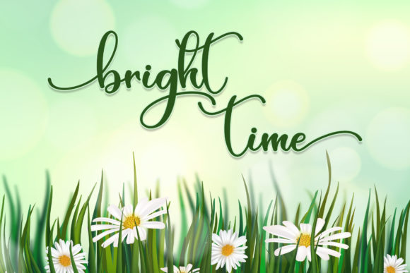 Green Leaves Font Poster 4