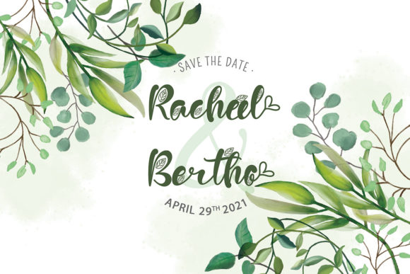 Green Love Font Poster 2