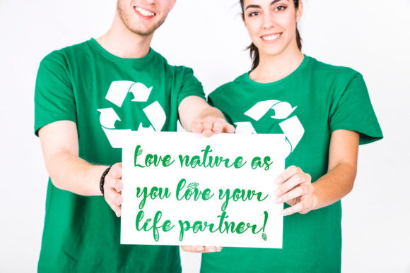 Green Love Font Poster 4