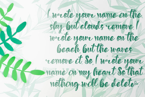 Green Love Font Poster 6