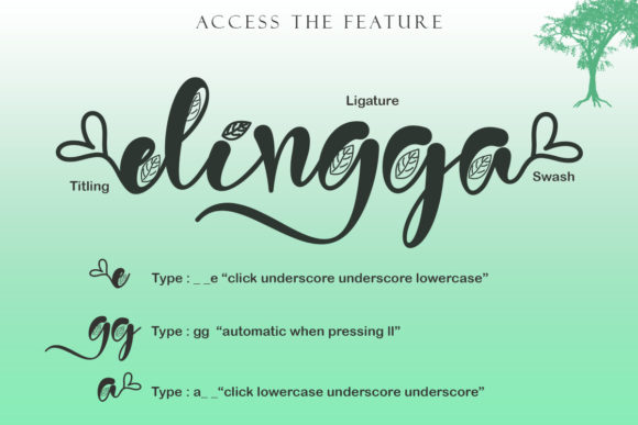 Green Love Font Poster 7