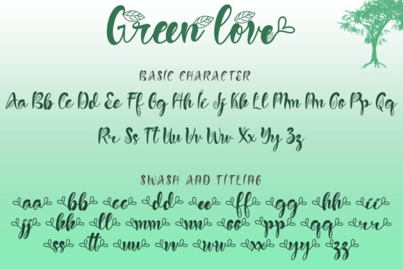 Green Love Font Poster 8
