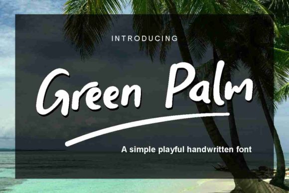 Green Palm Font Poster 1