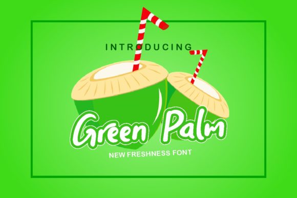 Green Palm Font Poster 6