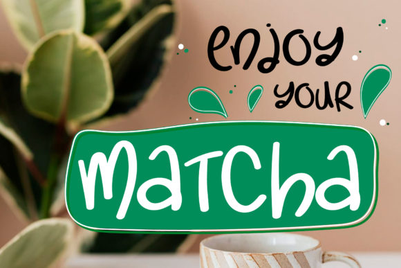 Green Tea Font Poster 2