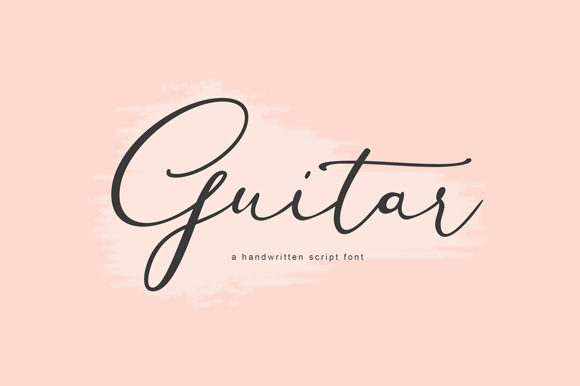 Guitar Font Poster 1