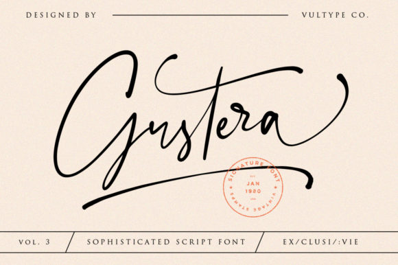 Gustera Font Poster 1