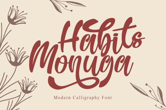Habits Monuga Font Poster 1