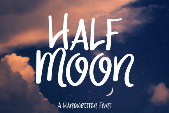 Half Moon Font Poster 1