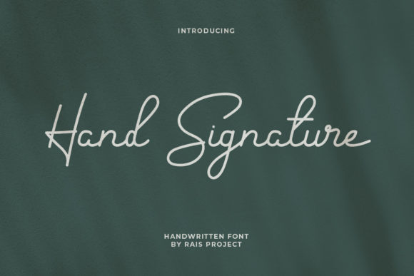 Hand Signature Font Poster 1