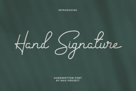 Hand Signature Font