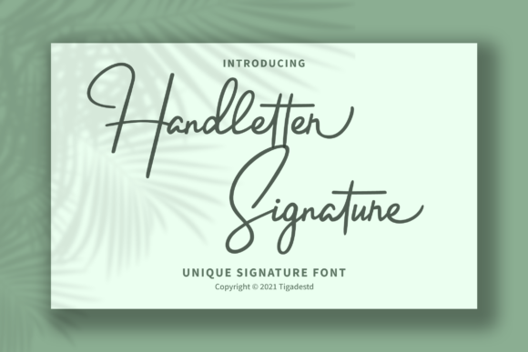 Handletter Signature Font Poster 1