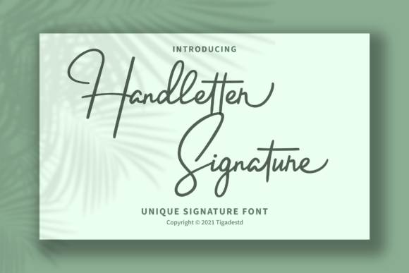 Handletter Signature Font