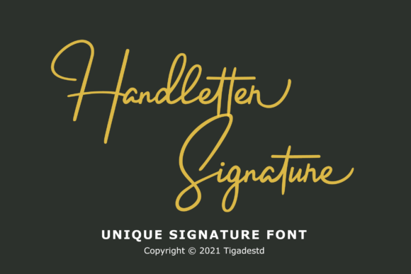 Handletter Signature Font Poster 11