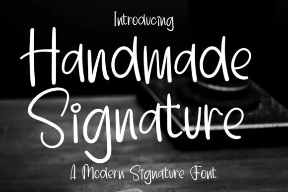 Handmade Signature Font Handmade Signature Font Poster 1