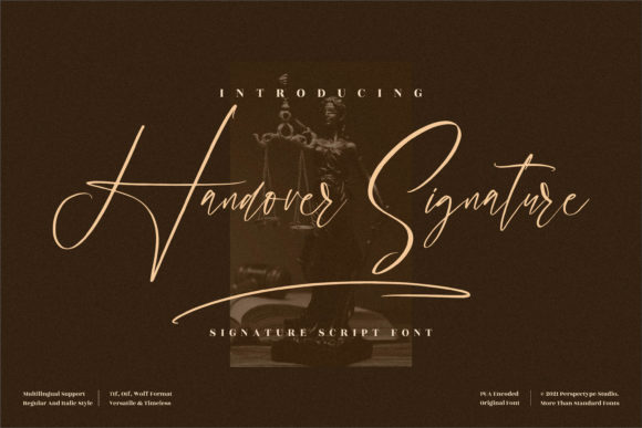 Handover Signature Font Poster 1