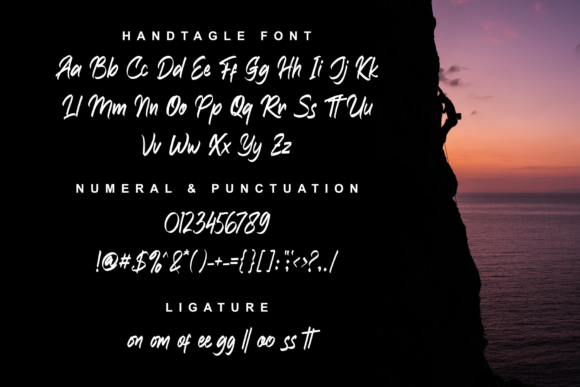 Handtagle Font Poster 3