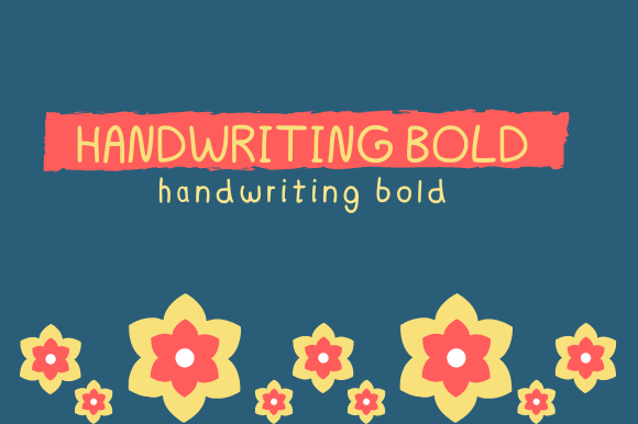 Handwriting Bold Font Poster 1