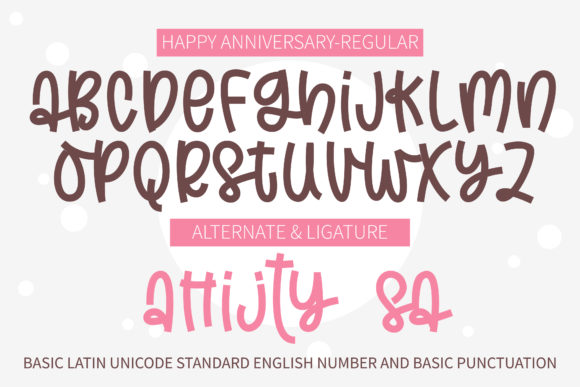 Happy Anniversary Font Poster 2