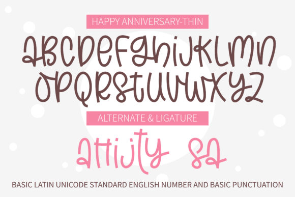 Happy Anniversary Font Poster 3